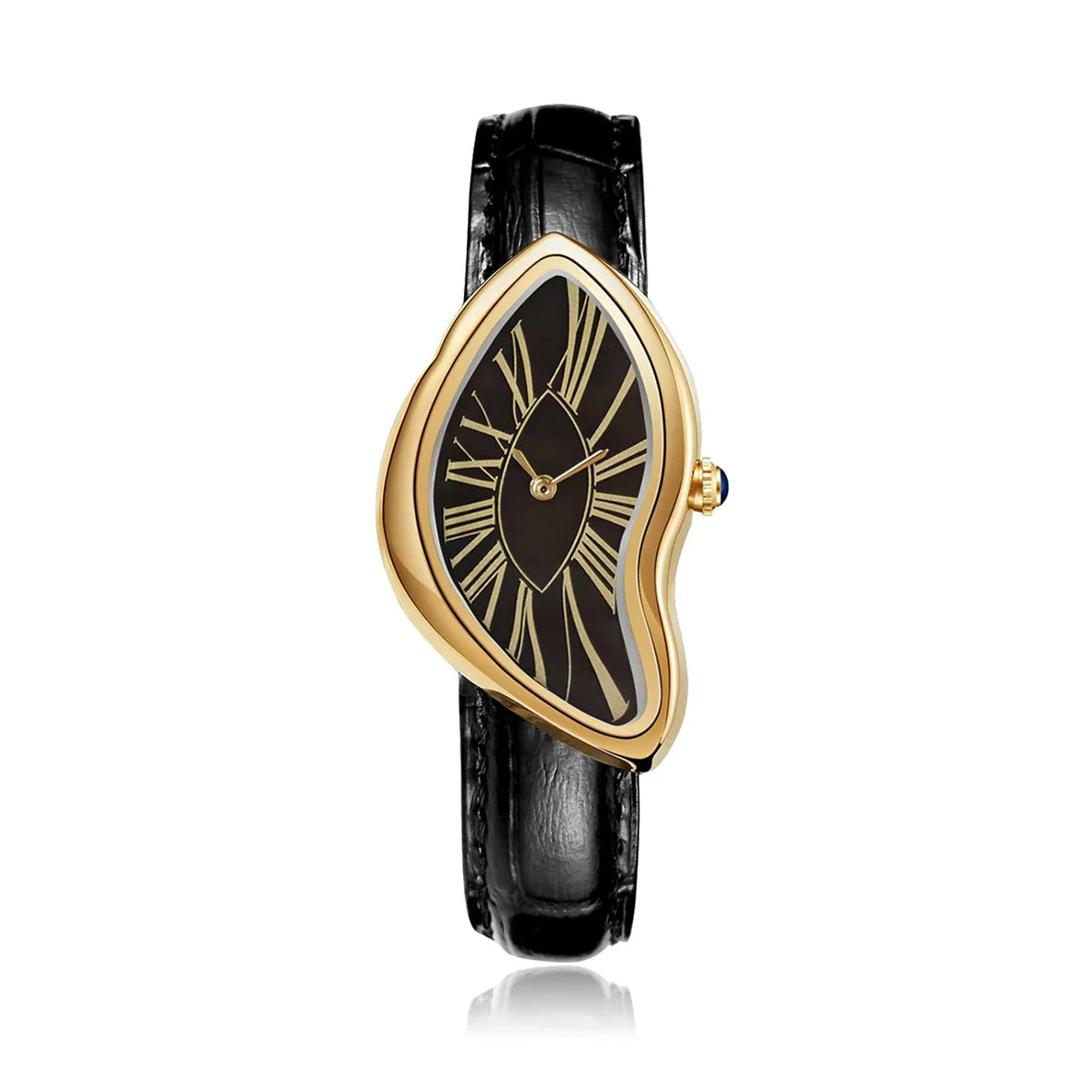 Dali Crash  Watches for Men and Women  Leather Strap Quartz Wristcwatches 