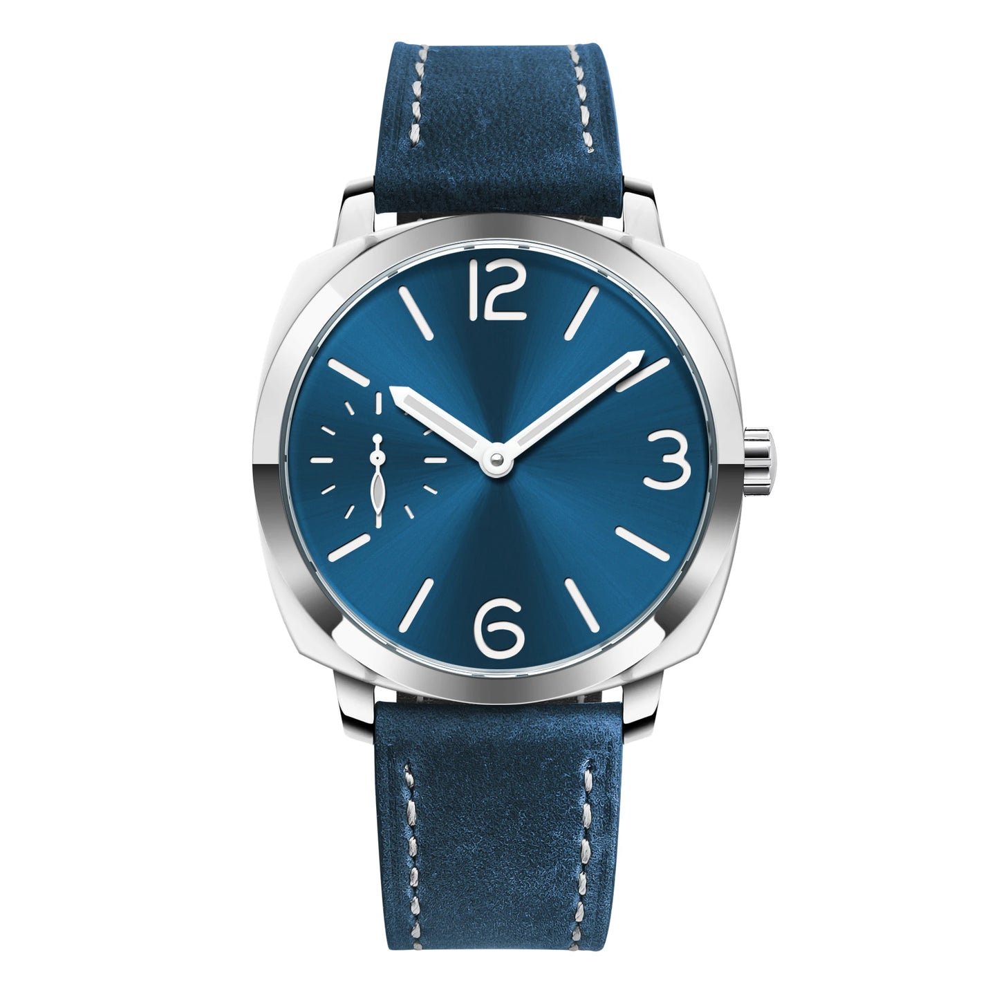 Montre automatique Adventure homme 42mm cadran bleu bracelet cuir bleu