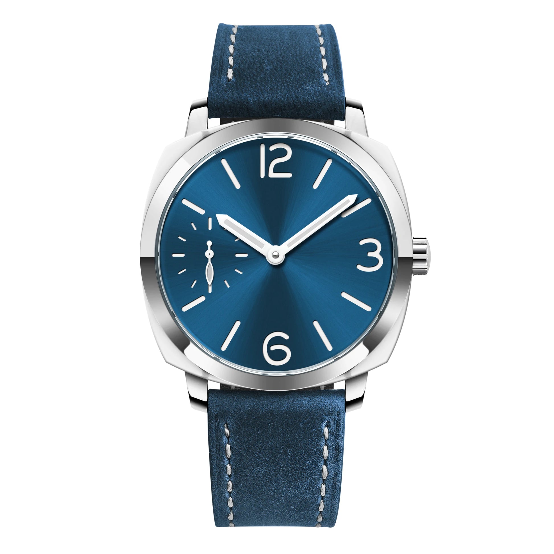 Montre automatique Adventure homme 42mm cadran bleu bracelet cuir bleu
