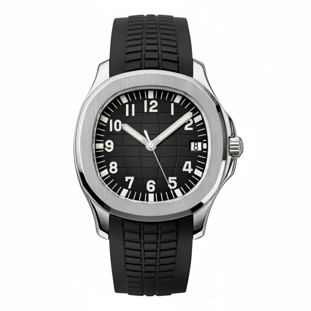 40MM Olive Green NH35 Automatic Mechanical Watch for Men Sapphire Crystal Wristwatch 100M Waterproof Rubber Strap