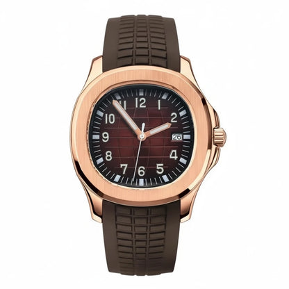 40MM Olive Green NH35 Automatic Mechanical Watch for Men Sapphire Crystal Wristwatch 100M Waterproof Rubber Strap