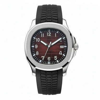 40MM Olive Green NH35 Automatic Mechanical Watch for Men Sapphire Crystal Wristwatch 100M Waterproof Rubber Strap