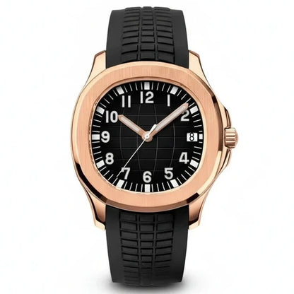 40MM Olive Green NH35 Automatic Mechanical Watch for Men Sapphire Crystal Wristwatch 100M Waterproof Rubber Strap